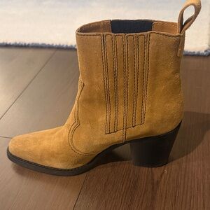 Ganni Brown Suede Ankle Boots